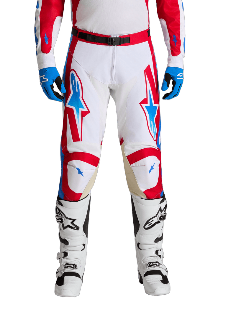 Alpinestars Racer Hunt crossbukse Hvit/Rød/Blå - bilde 1