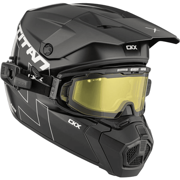 CKX Titan AMS hjelm matt svart med oppvarmede briller