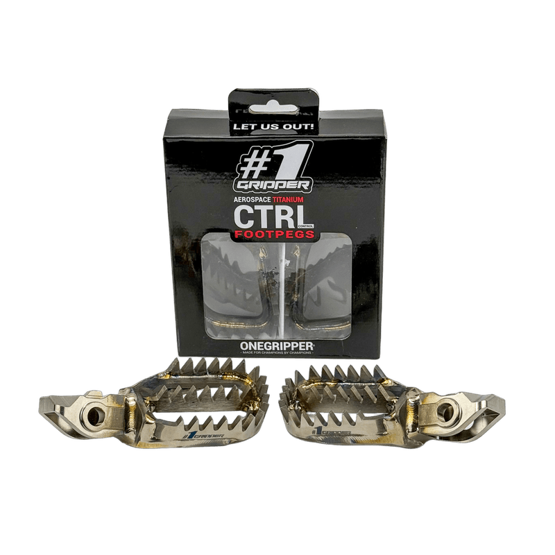 ONEGRIPPER CTRL titan fotpinner KTM/Husqvarna/GAS GAS/Beta, Ultra-Grip, 5 mm ned og 5 mm bak
