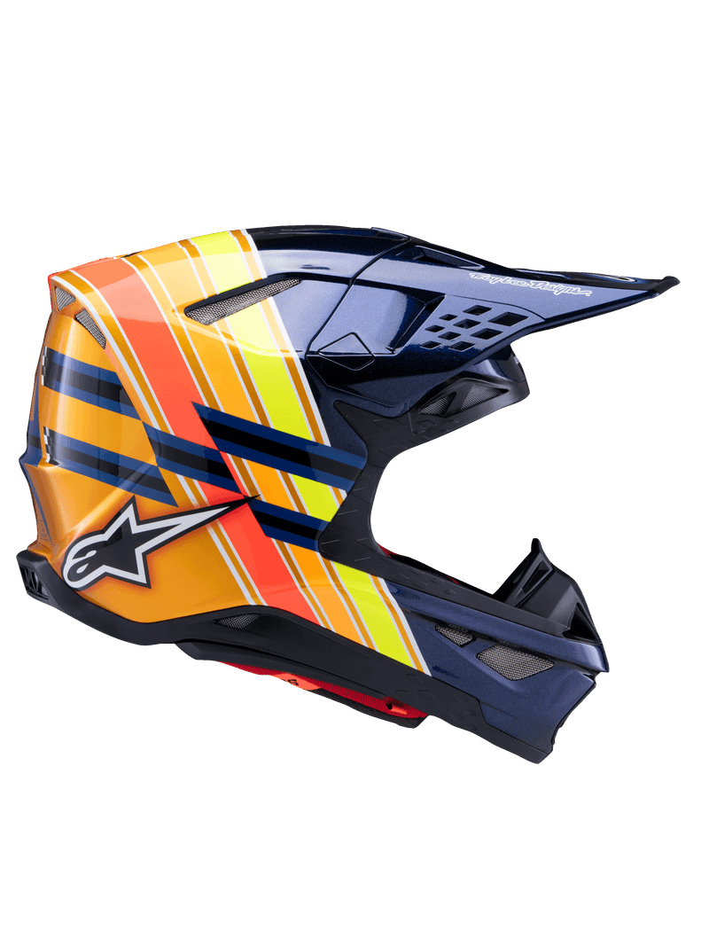 Alpinestars Supertech M10 TLD Edition 25 hjelm mørk blå/oransje/fluo gul/rød