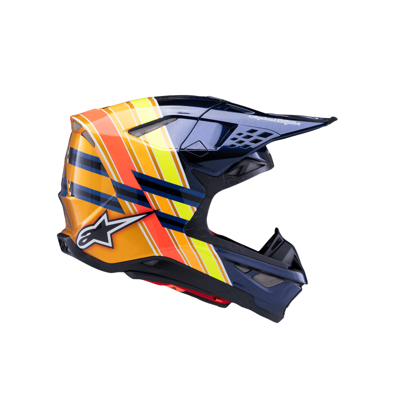 Alpinestars Supertech M10 TLD Edition 25 hjelm mørk blå/oransje/fluo gul/rød