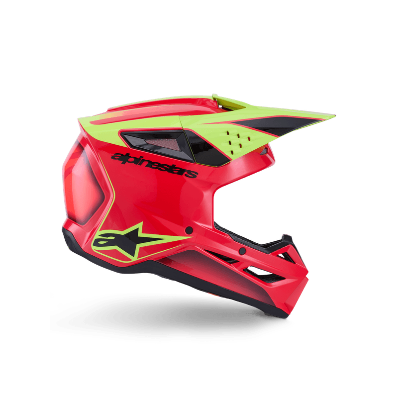 Alpinestars S-M3 Fray hjelm rød/fluo gul/svart