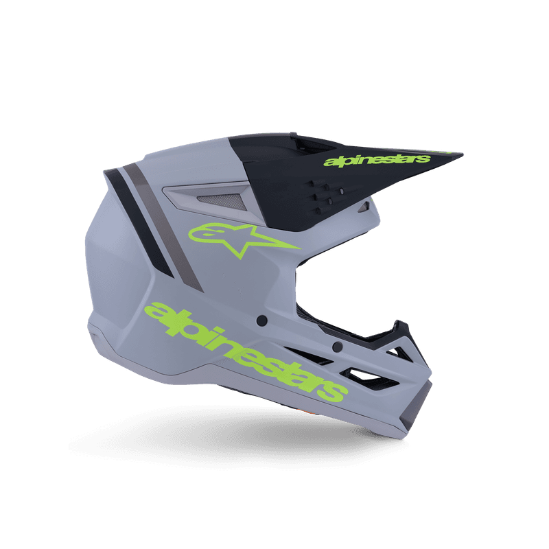 Alpinestars S-M3 Radium hjelm grå/svart/fluo gul matt