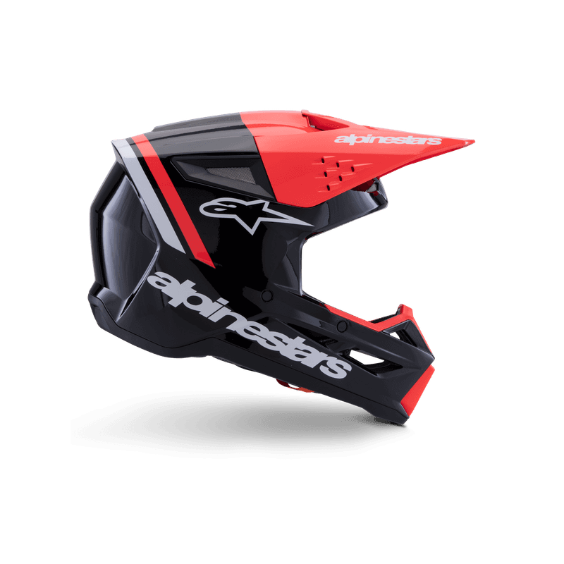 Alpinestars S-M3 Radium hjelm svart/fluo rød/hvit