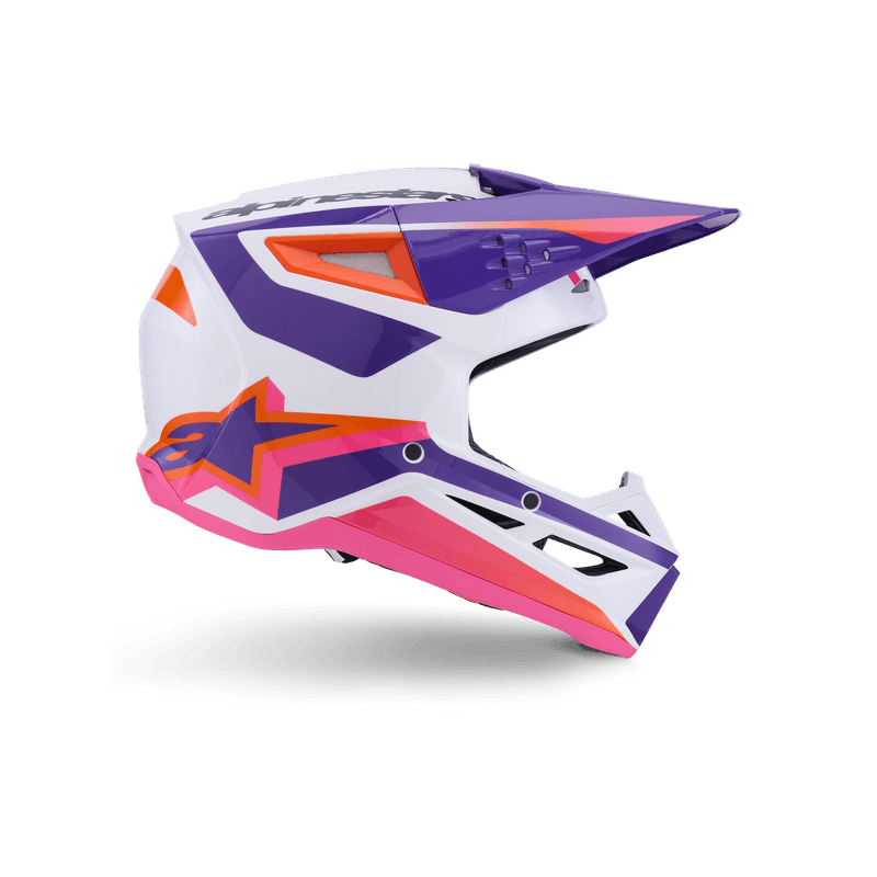 Alpinestars S-M3 Heat hjelm hvit/lilla/rosa