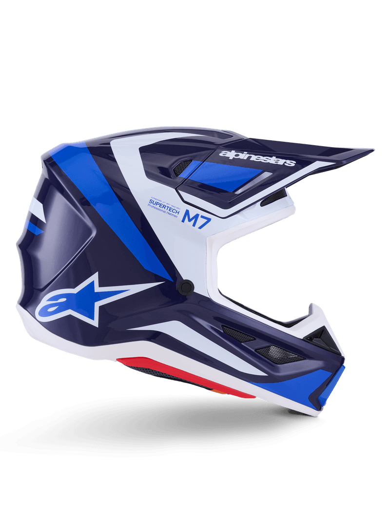 Alpinestars S-M7 Rise hjelm blå/hvit