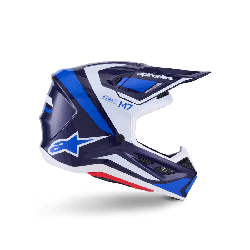 Alpinestars S-M7 Rise hjelm blå/hvit