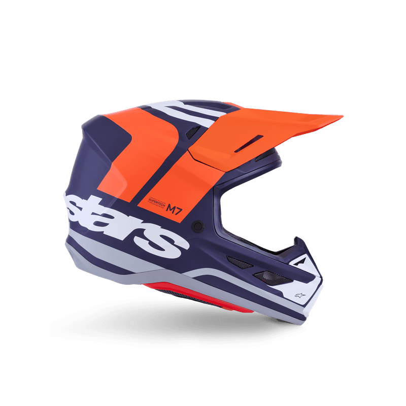 Alpinestars S-M7 Core hjelm oransje/blå matt
