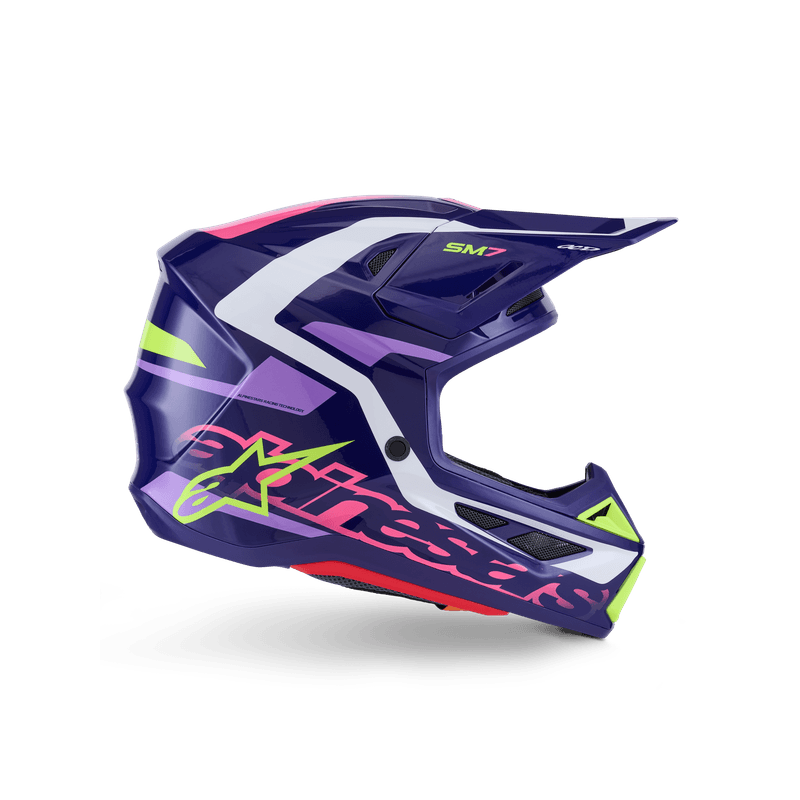 Alpinestars S-M7 Deed hjelm lilla/rosa