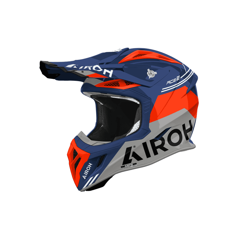 Airoh Aviator Ace 2 Fury hjelm blå/oransje blank