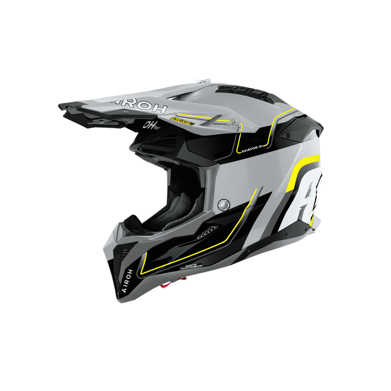 Airoh Aviator 3 Leader hjelm gul blank