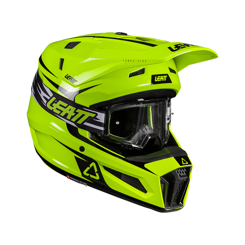 Leatt Moto 3.5 Jr hjelm neongul